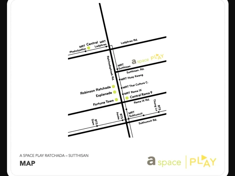 คอนโด A Space Play รัชดา-สุทธิสาร พร้อมอยู่