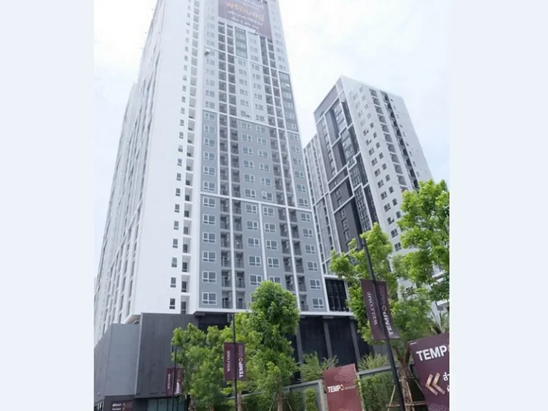 Condo The Tempo Grand สาทร-วุฒากาศ ติด BTS วุฒากาศ 28 ตรม 1 ห้องนอน ชั้น12 วิวสระว่ายน้ำ เฟอร์ครบ