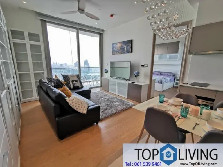 High floor 1 BR fully furnished for rent at Magnolias Waterfront Iconsiam