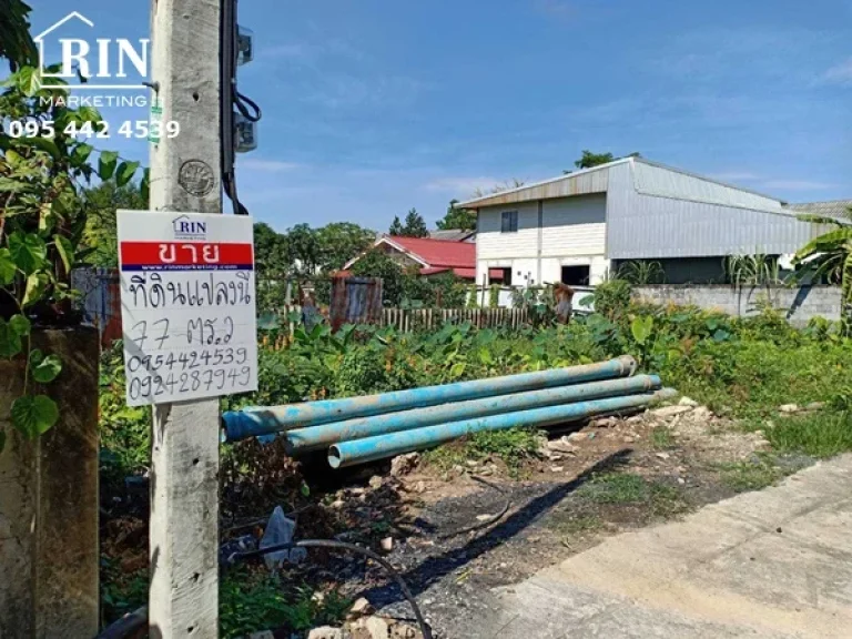 R054-048 ขายที่ดิน 77 ตรว เข้าซอยดวงมณี บางเขน กทม หลังวัดเกาะสุวรรณาราม