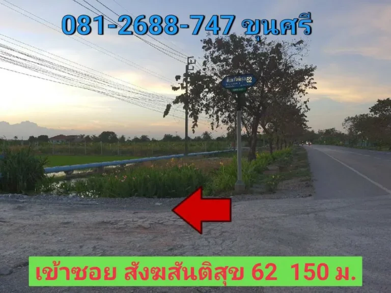 ขายที่ดินราคาถูก 2-2-16 ไร่ ติดถนนสาธารณะ ซอย สังฆสันติสุข 62 เขต หนองจอก กรุงเทพมหานคร