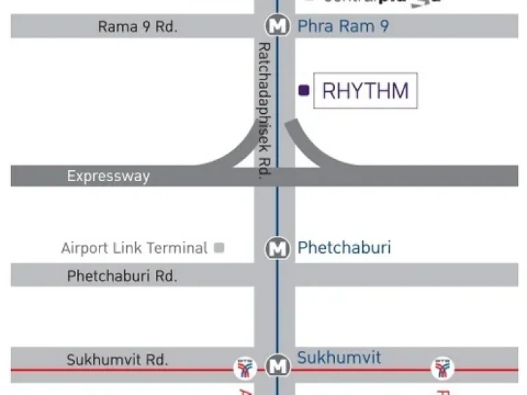 NC410 ให้เช่าคอนโดริธึ่มอโศก 2 1 นอน 28 ตารางเมตร ชั้น 10 ระเบียงทิศเหนือ ใกล้ MRT พระราม 9