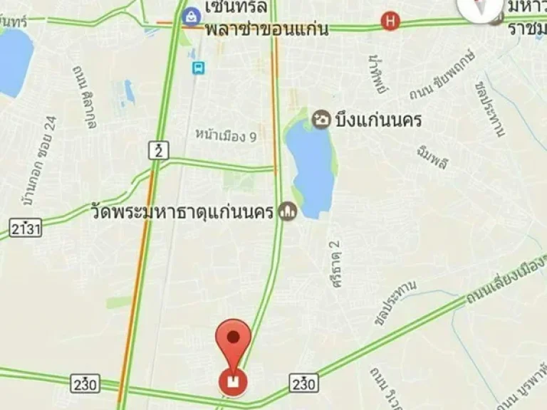 ขายที่ดินถนนกลางเมือง จังหวัดขอนแก่น มีเนื้อที่ 8 ไร่ 2 งาน ติดถนนกลางเมือง