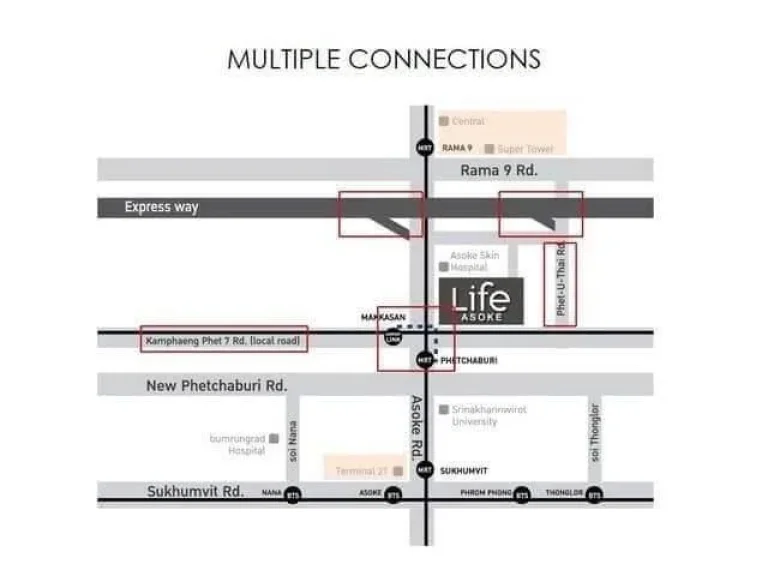 ให้เช่า คอนโด Life Asoke ขนาด 29 ตรม 1นอน 1น้ำ ชั้น17 ห่าง MRT เพชรบุรี