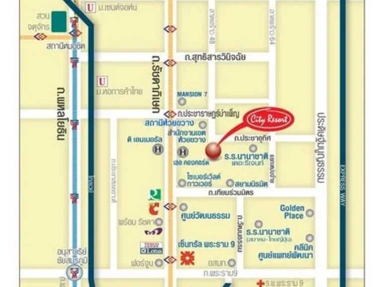 NC370 ให้เช่าคอนโดศุภาลัย ซิตี้รีสอร์ท รัชดา-ห้วยขวาง ใกล้MRTห้วยขวาง 31 ตรม อาคาร 3 ชั้น2