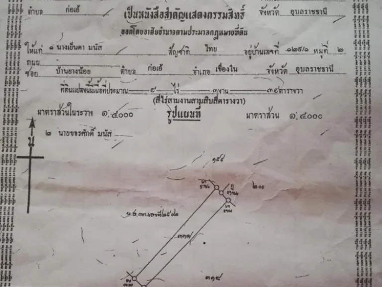 ขายที่นา นส3ก