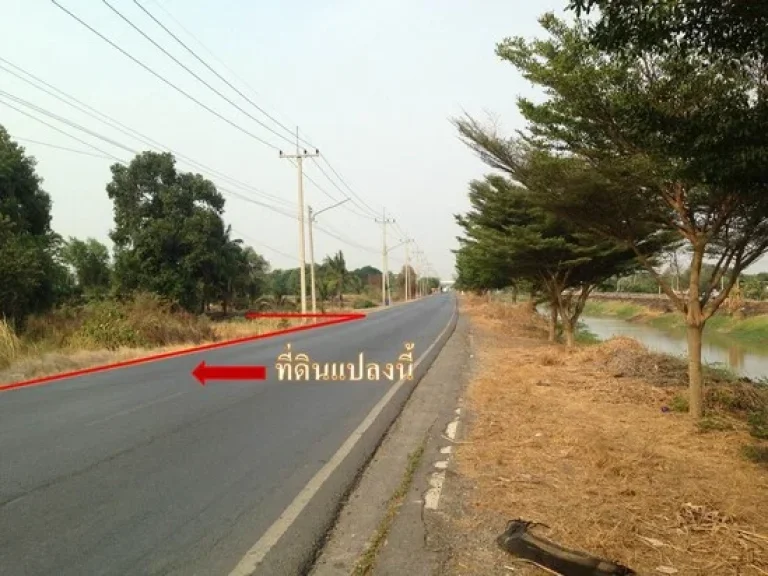 ขายที่ดินติดถนนเลียบคลองระพีพัฒน์แยกตก 164-2-0 ไร่ อวังน้อย อยุธยา ห่างถนนธัญบุรี 352 300 ม