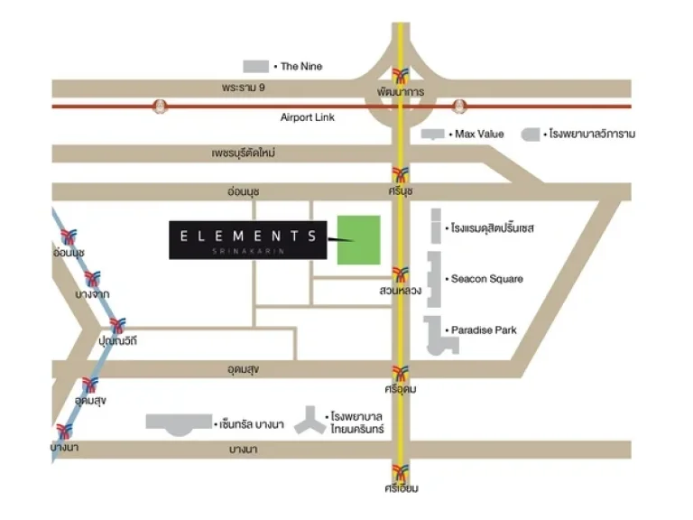 CR-8260 ให้เช่าคอนโดอิลีเม้นท์ ศรีนครินทร์ Elements Srinakarin ใกล้ซีคอนสแควร์