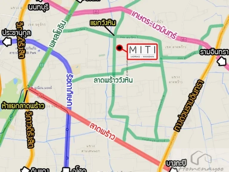 ให้เช่า มิติ คอนโด ลาดพร้าว-วังหิน72 ห้องใหม่พร้อมอยู่ 1ห้องนอน