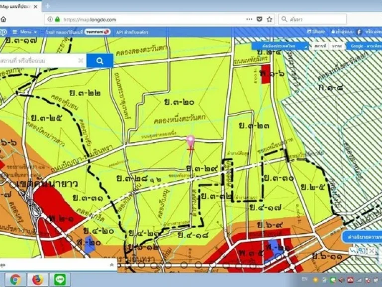 ขายที่ดินผังสีเหลือง ย3 บนถนนรามอินทรา เนื้อที่ 5-1-97 ไร่ ขายวาละ 30000 บาท