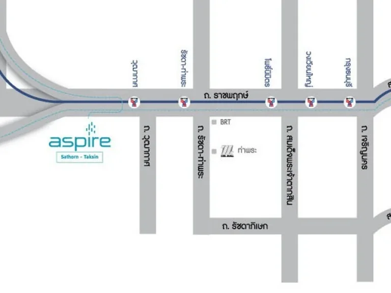 ให้เช่าคอนโด 1ห้องนอน ที่ Aspire สาทร-ตากสิน ใกล้ BTS วุฒากาศ พร้อทเข้าอยู่