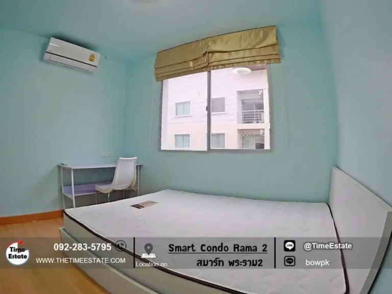 ให้เช่า Smart condo สมาร์ท พระราม2 ห้องใกล้ลิฟท์ ชั้น7 เครื่องใช้ไฟฟ้าพร้อมอยู่