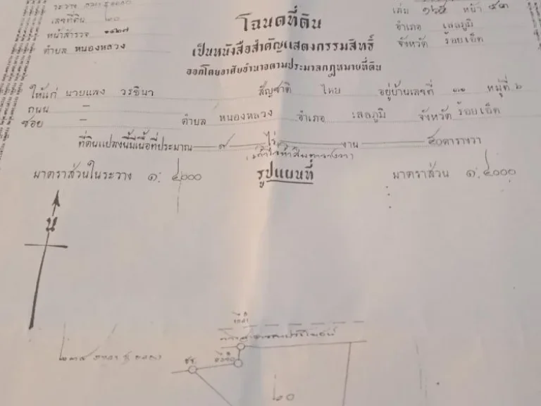 ขายที่ดินเหม่ะสำหรับการเกษตร ที่สวยฝนตกไม่น้ำอิ่มเร็วทำนาได้ผบผลิตดีที่สวยมาดติดถนนบ้านหนองง