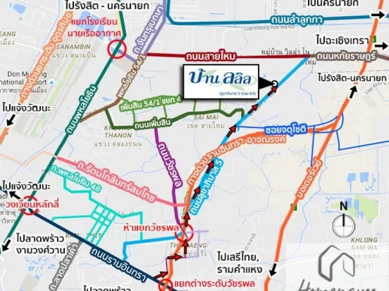 RH062ให้เช่าบ้านเดี่ยว บ้านลลิล รามอินทรา-วัชรพล สุขาภิบาล5