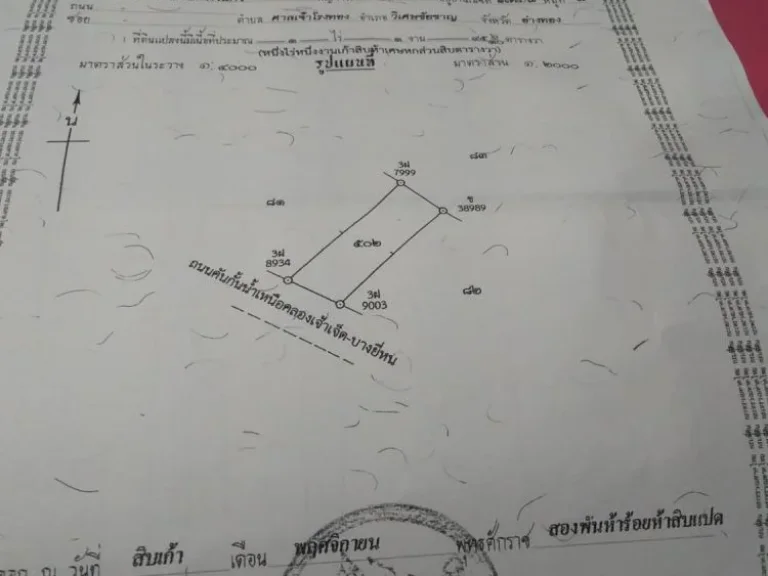 ที่ดินองครักษ์จังหวัดสุพรรณบุรี1ไร่1งาน96ตารางวา