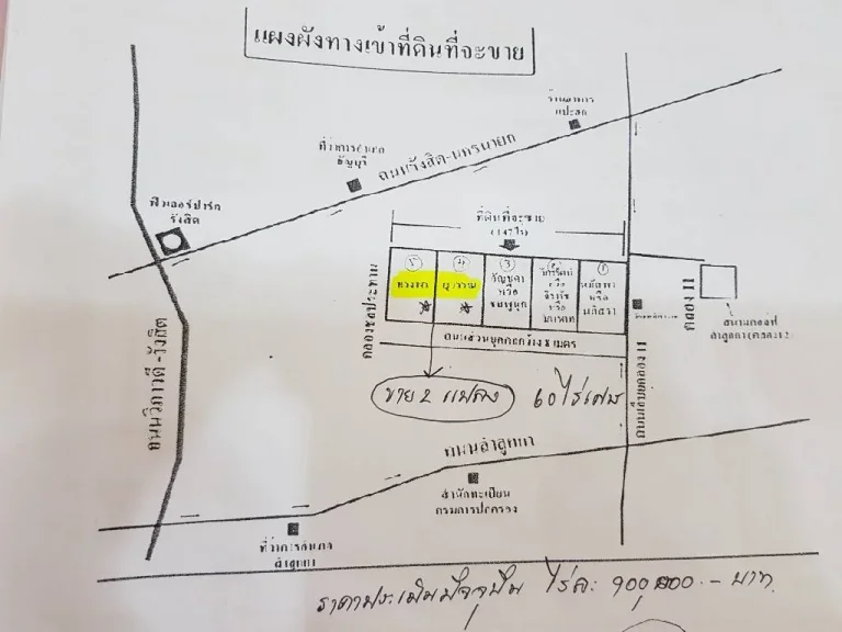 ขายด่วนที่ดิน 60 ไร่ ย่านรังสิตคลอง 11 ลำลูกกา