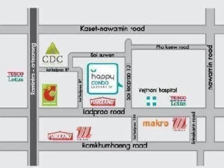 ขาย คอนโดเลี้ยงน้องหมาแมวได้ 2 นอน Happy Condo ลาดพร้าว 101 ชั้น 7 ตึก South เฟอร์นิเจอร์ครบ