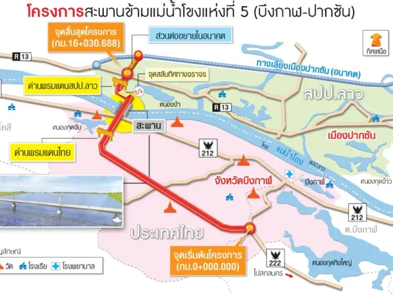 ขายที่ดิน ใกล้จุดสะพานเชื่อมไทย-ลาว ทำเลทอง