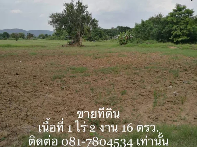 ขายที่ดิน เนื้อที่ 1 ไร่ 2 งาน 16 ตรว