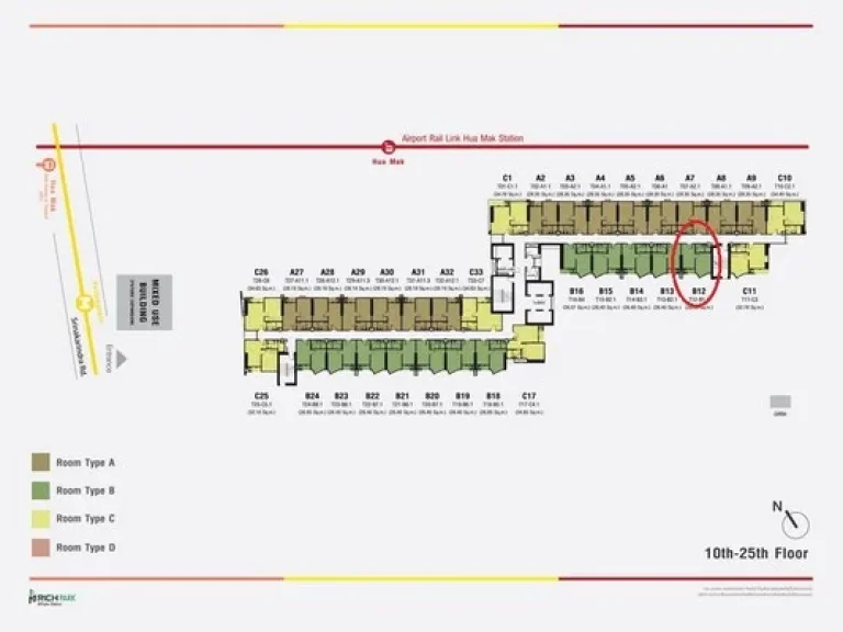 ขายดาวน์คอนโด ริชพาร์ค ทริปเปิล สเตชั่น ศรีนครินทร์ 1-bed 2675 ตรม ชั้น16 ทำเลดี อยู่ติดรถไฟฟ้า