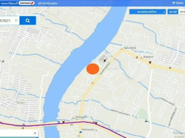 ขายที่ดินติดแม่น้ำเจ้าพระยา พื้นที่ 38-2-6 ไร่