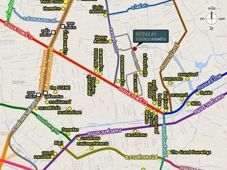 ให้เช่าบ้านบางกะปิลาดพร้าว 107 ศุภาลัยเอสเซ็นส์ ใกล้มหาวิทยาลัย ใกล้เดอะมอลล์