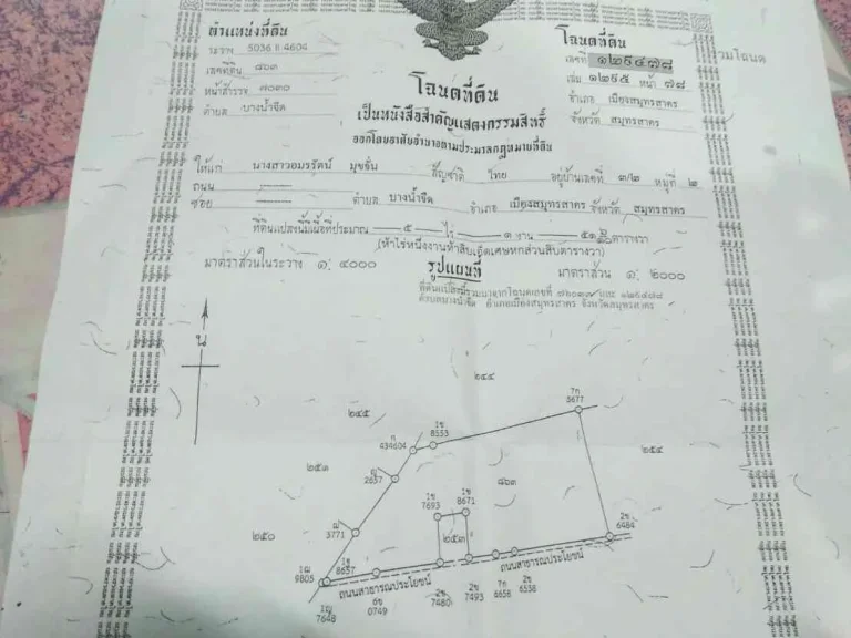 ขายที่ดิน 5ไร่ 1งาน 50ตารางวา ถนนเลียบคลองบางน้ำจืด เมือง สมุทรสาคร