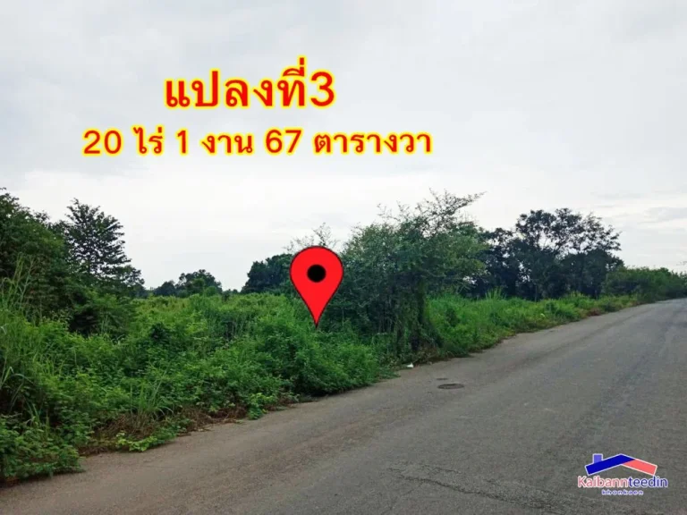 ขายที่ดิน 3 แปลงรวมกัน 106 ไร่ ติดถนนมิตรภาพ ฝั่งขาเข้าจากอุดร-ขอนแก่น