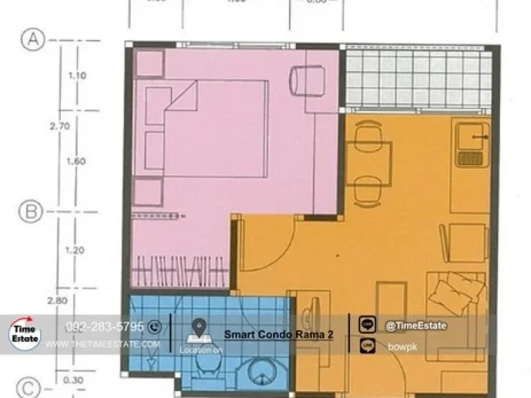 Smart ใกล้เซ็นทรัล พระราม2 ห้องมุม แต่งสวย ใกล้ลิฟท์ ปลอดภัย ให้เช่าถูก