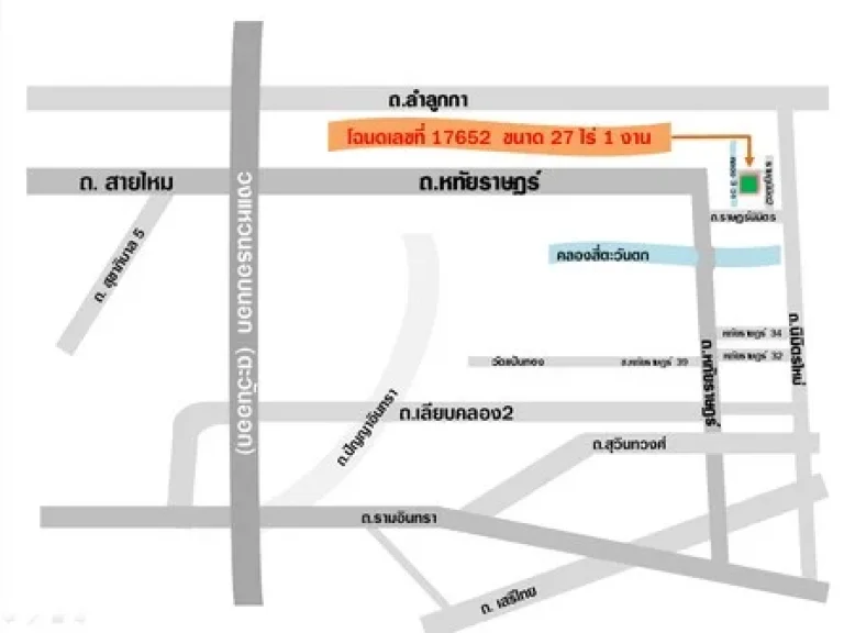 ขายที่ดิน 27ไร่ เหมาะสร้างบ้านเดี่ยว คลองสามวา กรุงเทพมหานคร