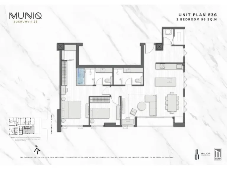 Muniq Sukhumwit 23 Bangkok Thailand 2 Bedrooms