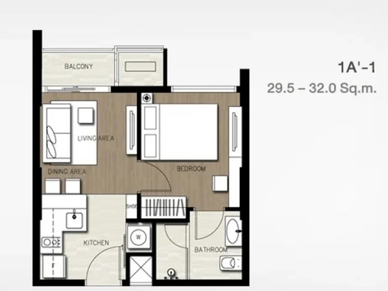 NC273 ให้เช่า Condominium Onyx แสนสิริ 1นอน ชั้น7 ติด BTS สะพานควาย