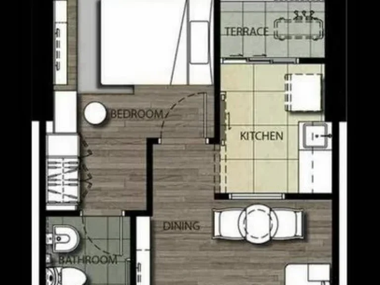 ให้เช่า The Stage เตาปูน Interchange 1 ห้องนอน ทิศเหนือ ชั้น 7 ใกล้โรงพยาบาลบางโพ