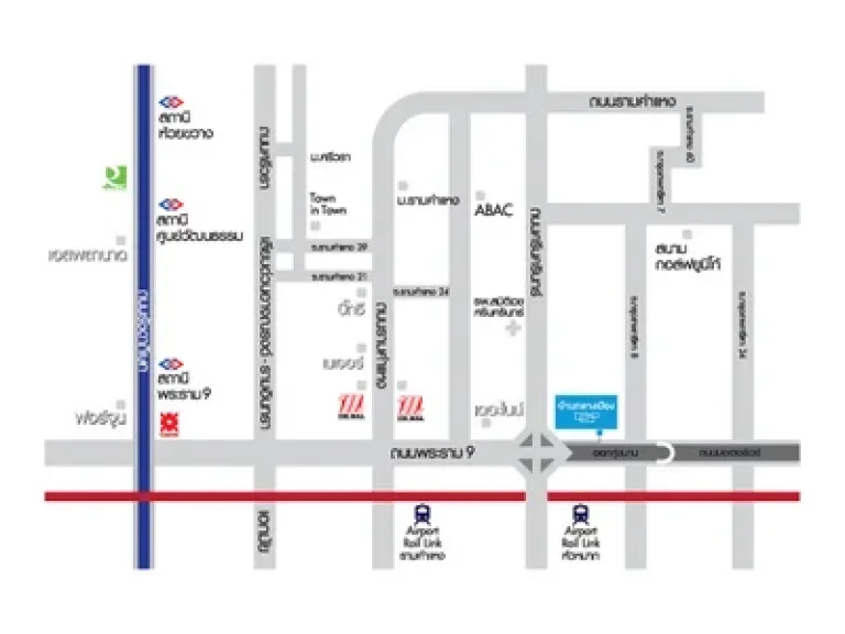 HR104ให้เช่าทาวน์โฮม บ้านกลางเมือง พระราม 9 มอเตอร์เวย์ ใกล้ห้างเดอไนน์ พท 219 ตรว 3 ห้องนอน 3 ห้องน้ำ การเดินทางสะดวกสบายใกล้ทางด่วน ใกล้แอร์พอร์ต