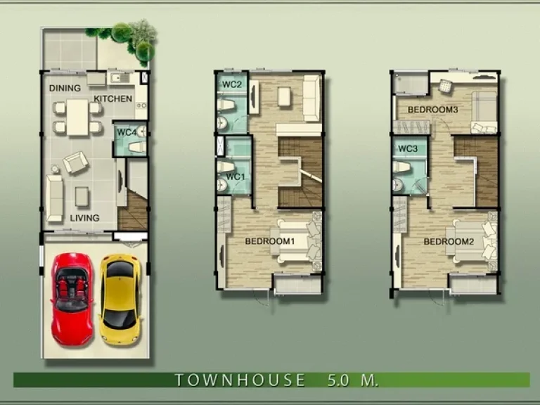 NH94 ขายทาวน์โฮม3ชั้น เดอะทรัสต์ เกษตรนวมินทร์  นวลจันทร์ THE TRUST Townhome 3นอน พร้อมห้องน้ำในตัว