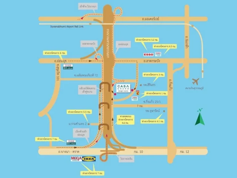 NH98 ขายบ้านเดี่ยวพร้อมเฟอร์นิเจอร์ มคาซ่าแกรนด์ อ่อนนุชวงแหวน ตรงข้ามอีเกีย เมกาบางนา 4นอน