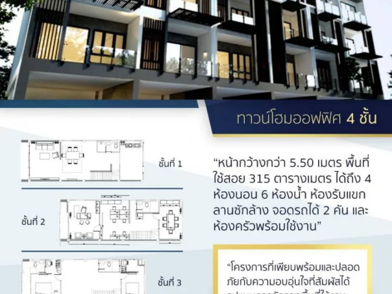 ขาย town-home Office- 4ชั้น โครงการ UPPERONNUT ถนน อ่อนนุช74 ขนาดที่ดิน 43 ตรว