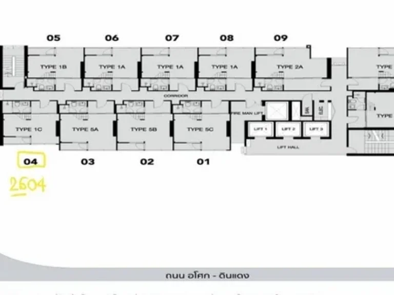 ให้เช่าคอนโดชีวาทัย เรสซิเดนซ์ อโศก Chewathai Residence Asoke ใกล้รถไฟฟ้า MRT พระราม 9 350 เมตร