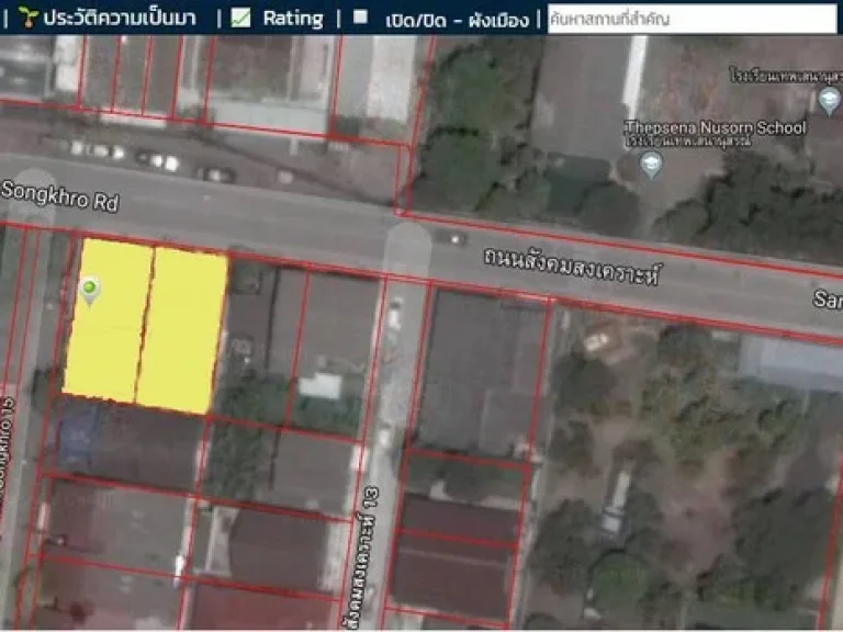 ขาย ที่ดิน 100 ตรวา ทำเลดีมาก ติดถนน สังคมสงเคราะห์ ปากซอย 15 แปลงมุม เป็นสี่เหลี่ยมสวย