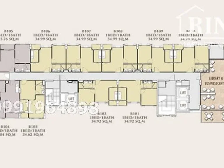 ขายดาวน์คอนโด mayfair place สุขุมวิท 50 ชั้น 9 ห้อง B901 พื้นที่ 3498 ตรม 099-196-4898