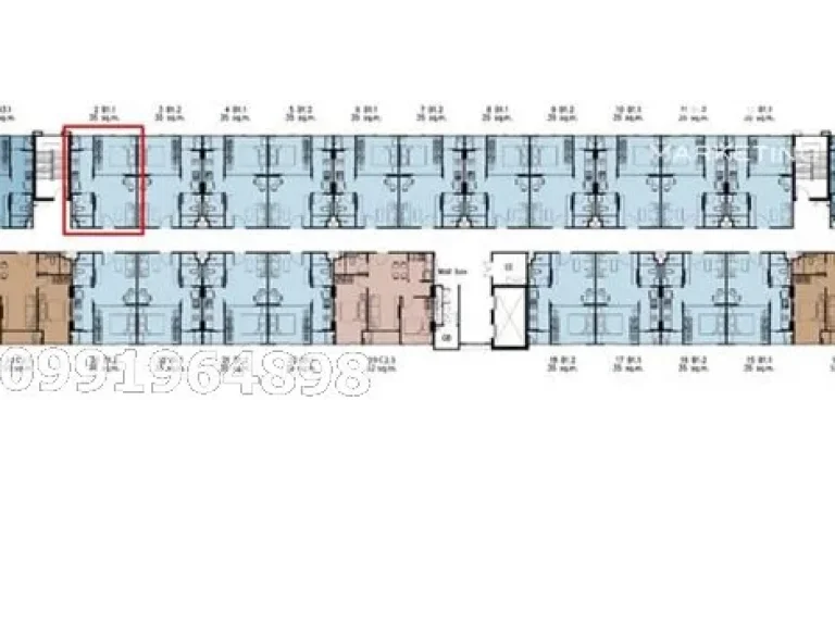 ขายดาวน์ คอนโด The Metropolis อยู่ติดสถานี BTS สำโรง 1 Bedroom Type B11 ขนาด 35 ตารางเมตร 099-196-4898