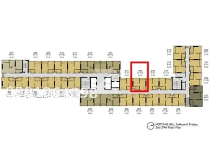 ขายดาวน์ คอนโด Notting Hill สุขุมวิท-แพรกษา 23 ตรม ชั้น19 ติดต่อ 0991964898