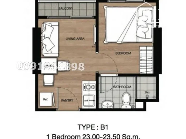 ขายดาวน์ คอนโด Notting Hill สุขุมวิท-แพรกษา 23 ตรม ชั้น22 ติดต่อ 0991964898