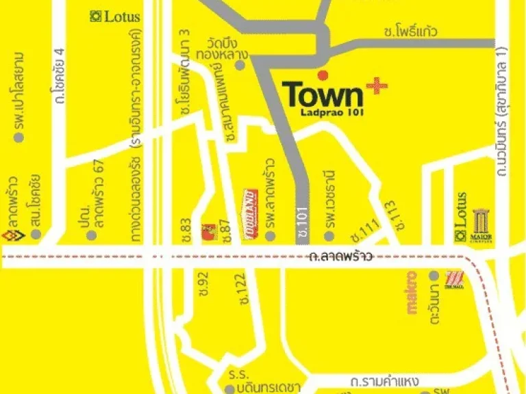 ขาย ทาวน์โฮม 3 ชั้น โครงการ Town Plus 101 ลาดพร้าว พร้อมอยู่