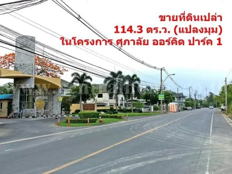 ขายที่ดิน 114 ตรว หมู่บ้านศุภาลัย ออร์คิด ปาร์ค 1 แปลงมุม ถนนกาญจนาภิเษก