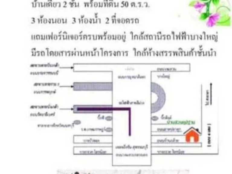 ขาย บ้านเดี่ยว 2 ชั้น บ้านสวนภูมิฐาน กาญจนาภิเษก-บ้านกล้วย