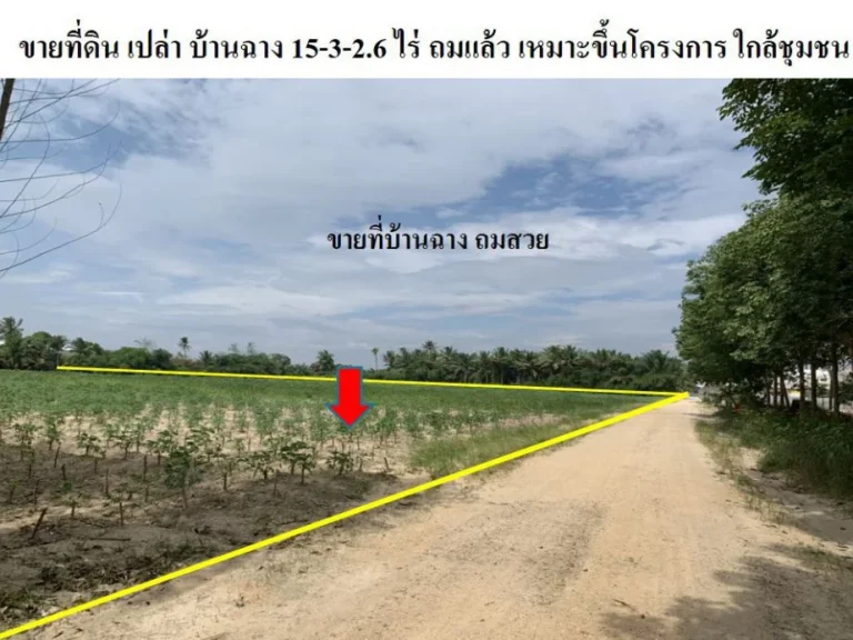 ขายที่ดิน บ้านฉาง ระยอง 15-3-26 ไร่ เหมาะสร้างหมู่บ้านจัดสรร หรือสร้างหอพักได้