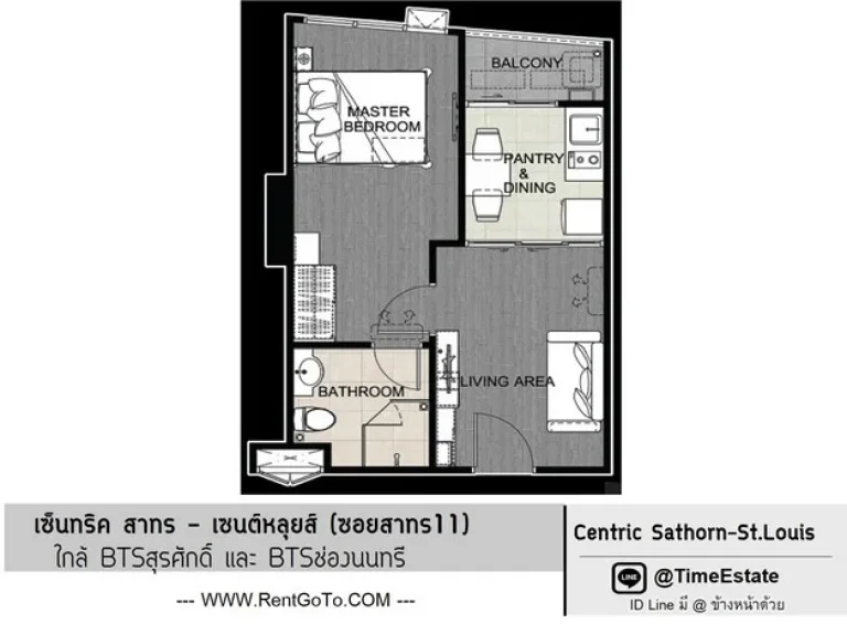 มีเครื่องซักผ้า ใกล้ BTSสุรศักดิ์ เซ็นทริค สาทร เซนต์หลุยส์ ให้เช่า Centric Sathorn