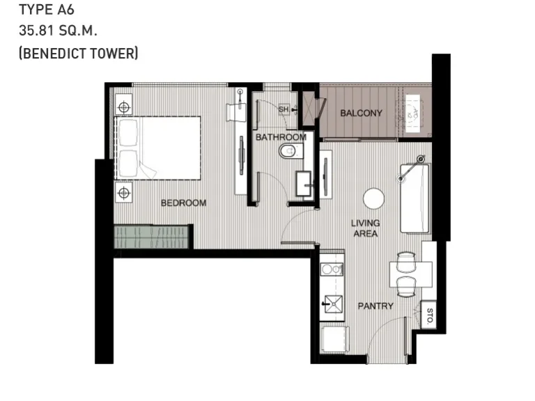 ขายดาวน์ ด่วน The Saint Residences ห้าแยกลาดพร้าว ตึก B มี 2 ยูนิต สามารถทะลุกันได้