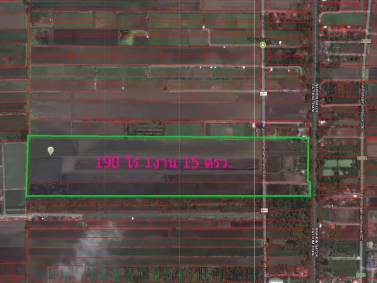 ขายที่ดินเปล่า 190 ไร่ คลอง14 ตพืชอุดม จปทุมธานี